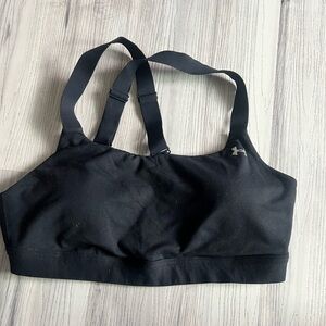 Under Armour Black Compression Sports Bra with Adjustable Straps